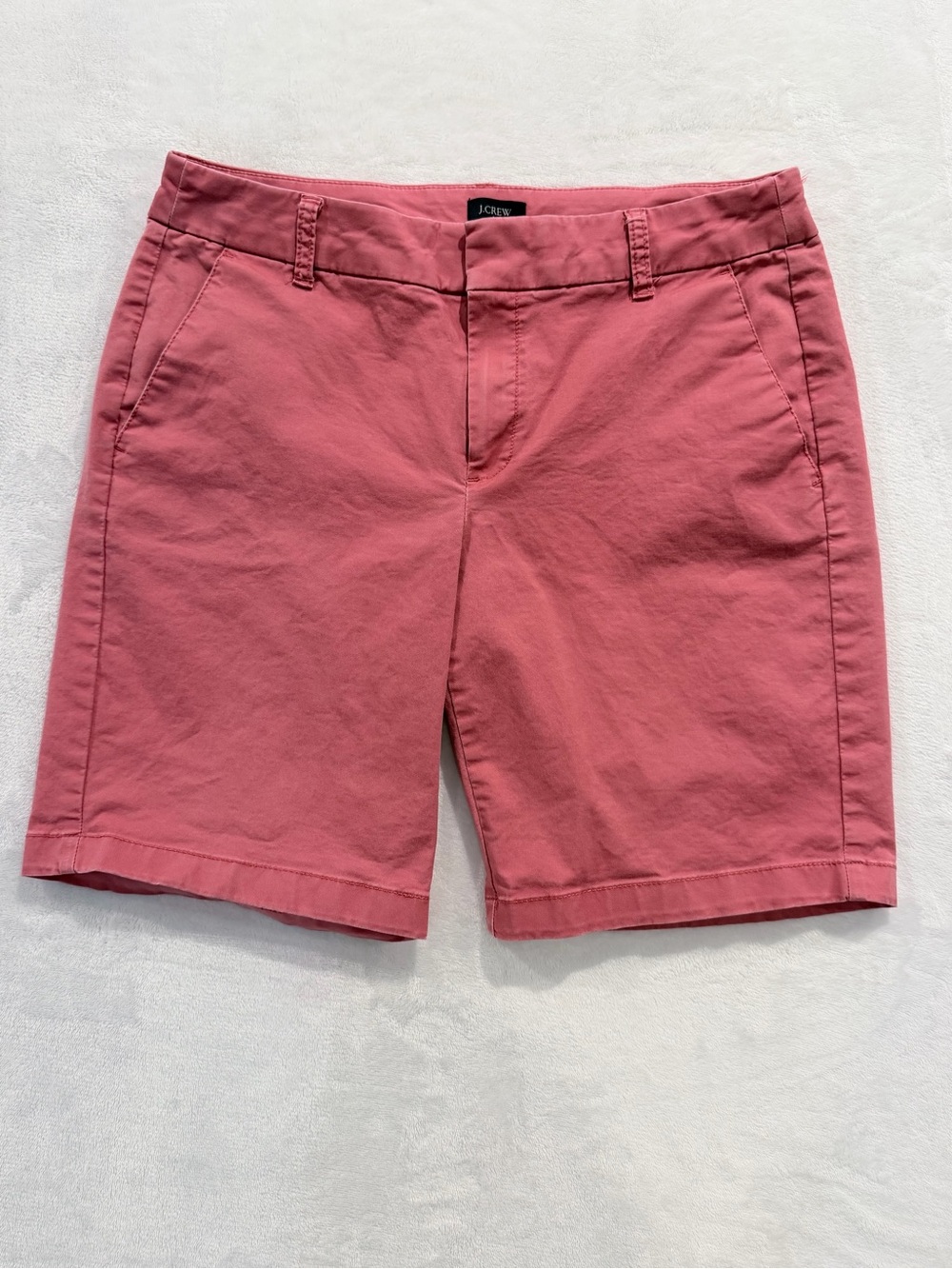 J.Crew Women’s Faded Red Chino Bermuda Shorts Size 6 Stretch - Picture 3 of 9